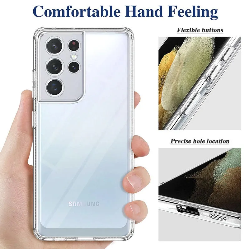 Samsung Galaxy S22 Clear Case Shockproof Tough Gel Transparent Air Cushion Heavy Duty Phone Back Cover