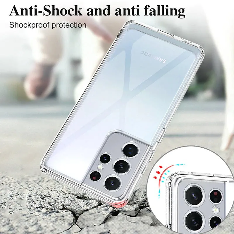 Samsung Galaxy S22 Clear Case Shockproof Tough Gel Transparent Air Cushion Heavy Duty Phone Back Cover
