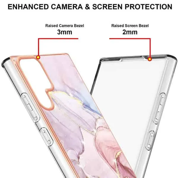 Samsung Galaxy S22 Plus 5G Case Hard back Marble Pattern Slim Design Enhanced Camera and Screen Protection Girls and Women Cover S22 