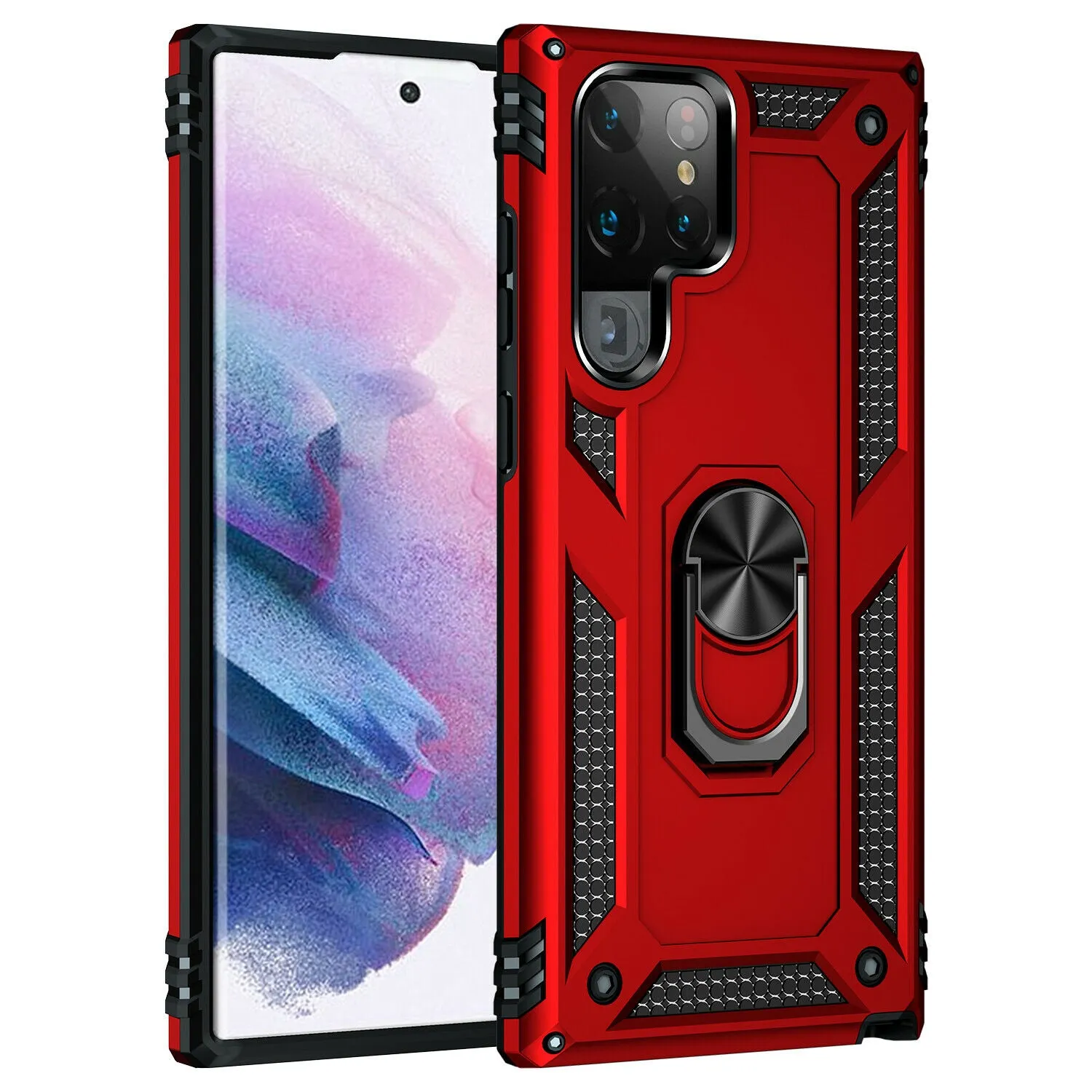 Samsung Galaxy S22 Plus 5G Case Magnetic Ring Holder Rugged Shockproof Kick Stand Case Heavy Duty Protective S22  Back Cover