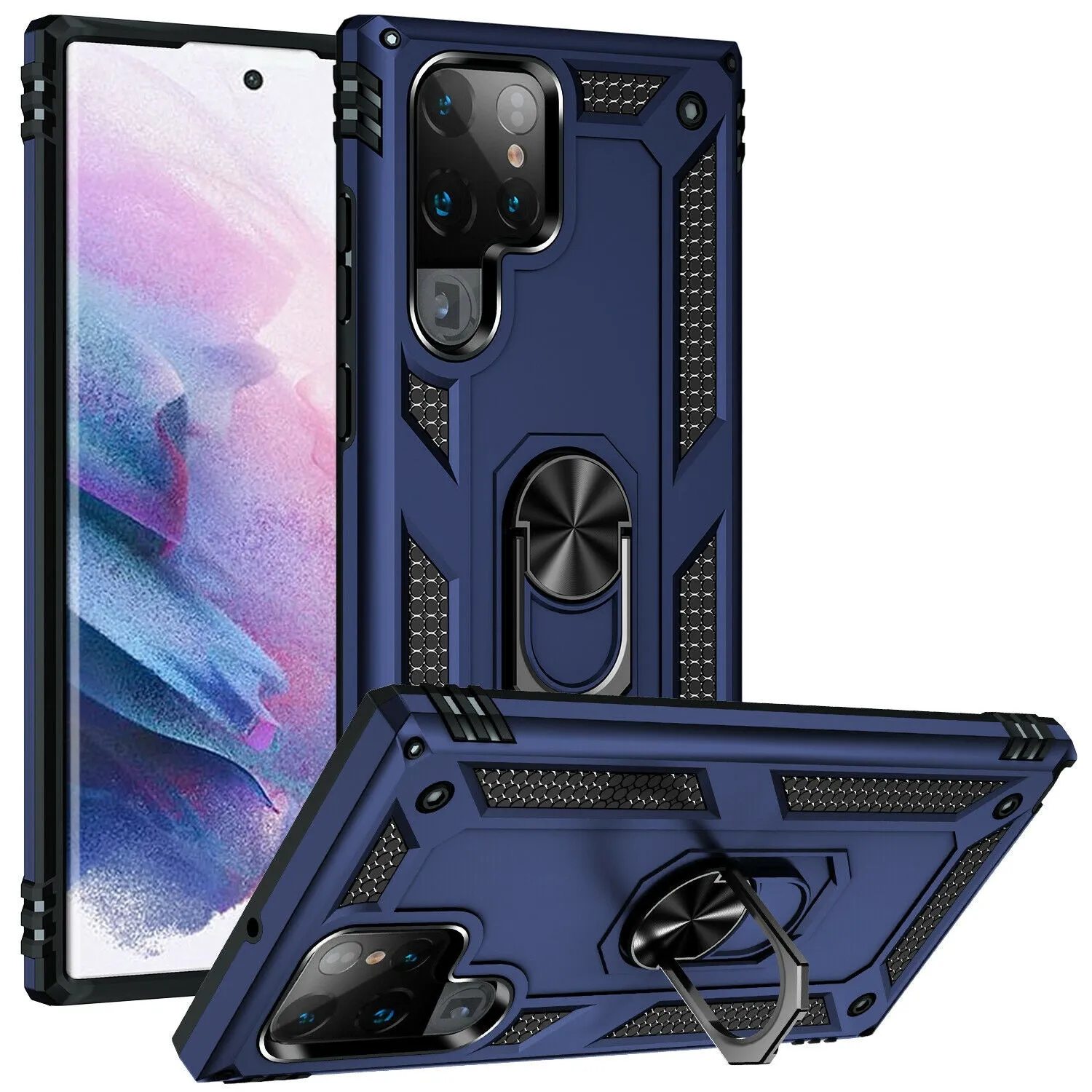 Samsung Galaxy S22 Plus 5G Case Magnetic Ring Holder Rugged Shockproof Kick Stand Case Heavy Duty Protective S22  Back Cover
