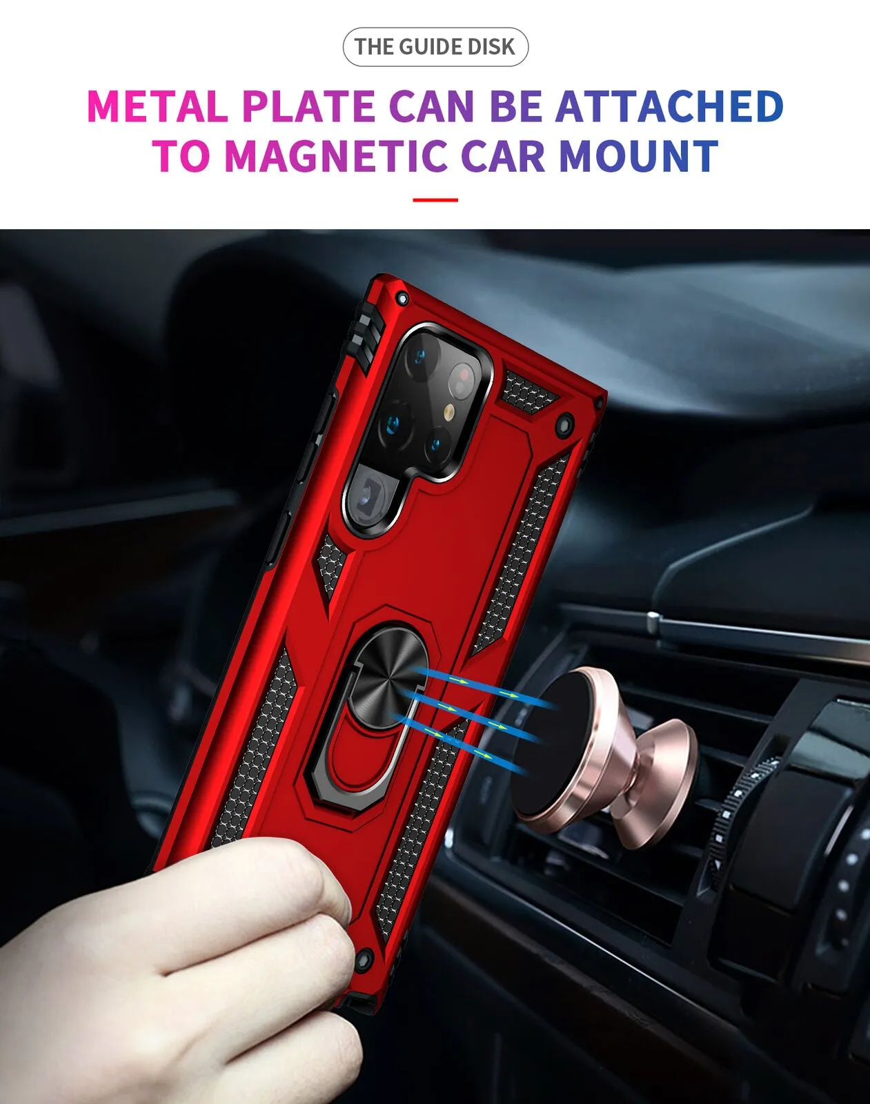 Samsung Galaxy S22 Plus 5G Case Magnetic Ring Holder Rugged Shockproof Kick Stand Case Heavy Duty Protective S22  Back Cover