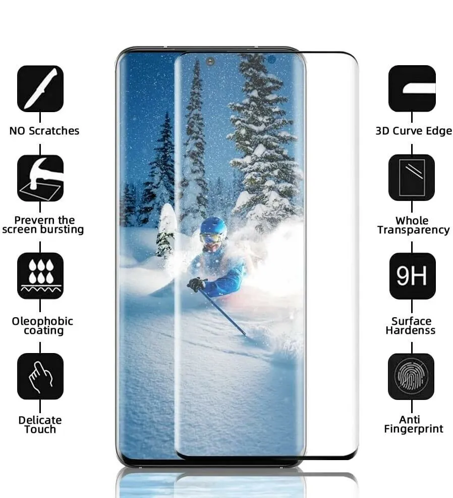 Samsung Galaxy S22 Plus Full Coverage Tempered Glass Screen Protector Film Guard (2 Pack)
