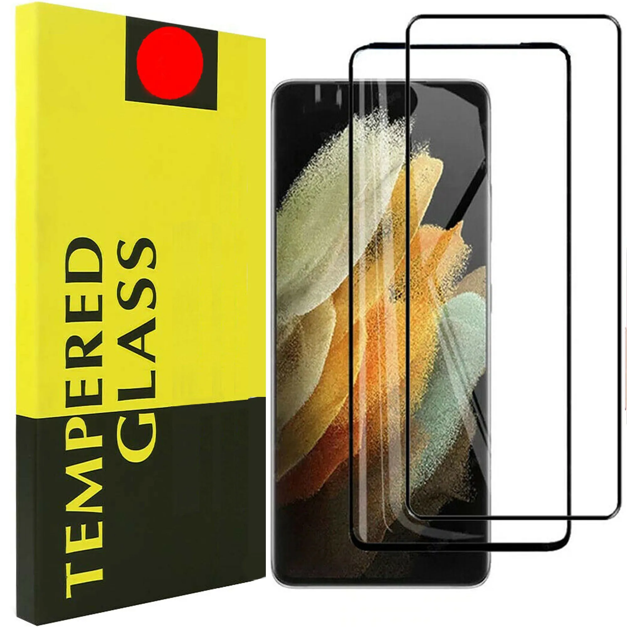 Samsung Galaxy S22 Plus Full Coverage Tempered Glass Screen Protector Film Guard (2 Pack)