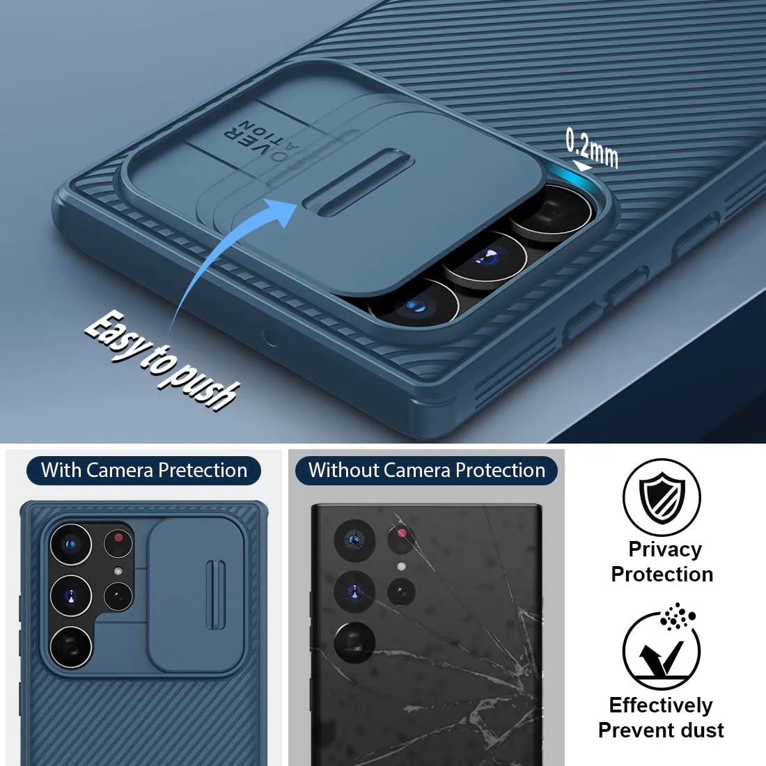 Samsung Galaxy S22 Ultra Case | CamShield Pro Phone Cover | Black