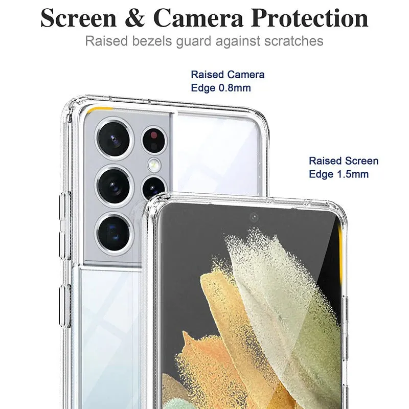 Samsung Galaxy S22 Ultra Clear Case Shockproof Tough Gel Clear Transparent Air Cushion Cover