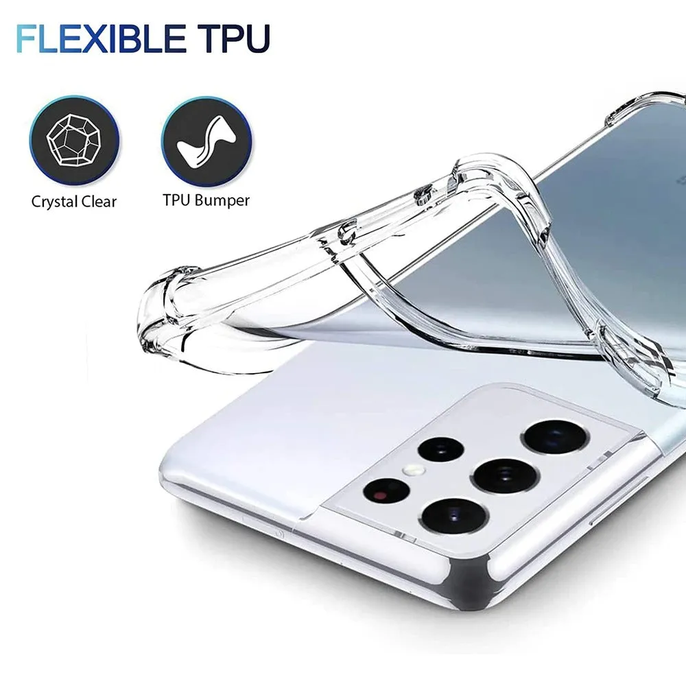 Samsung Galaxy S22 Ultra Clear Case Shockproof Tough Gel Clear Transparent Air Cushion Cover