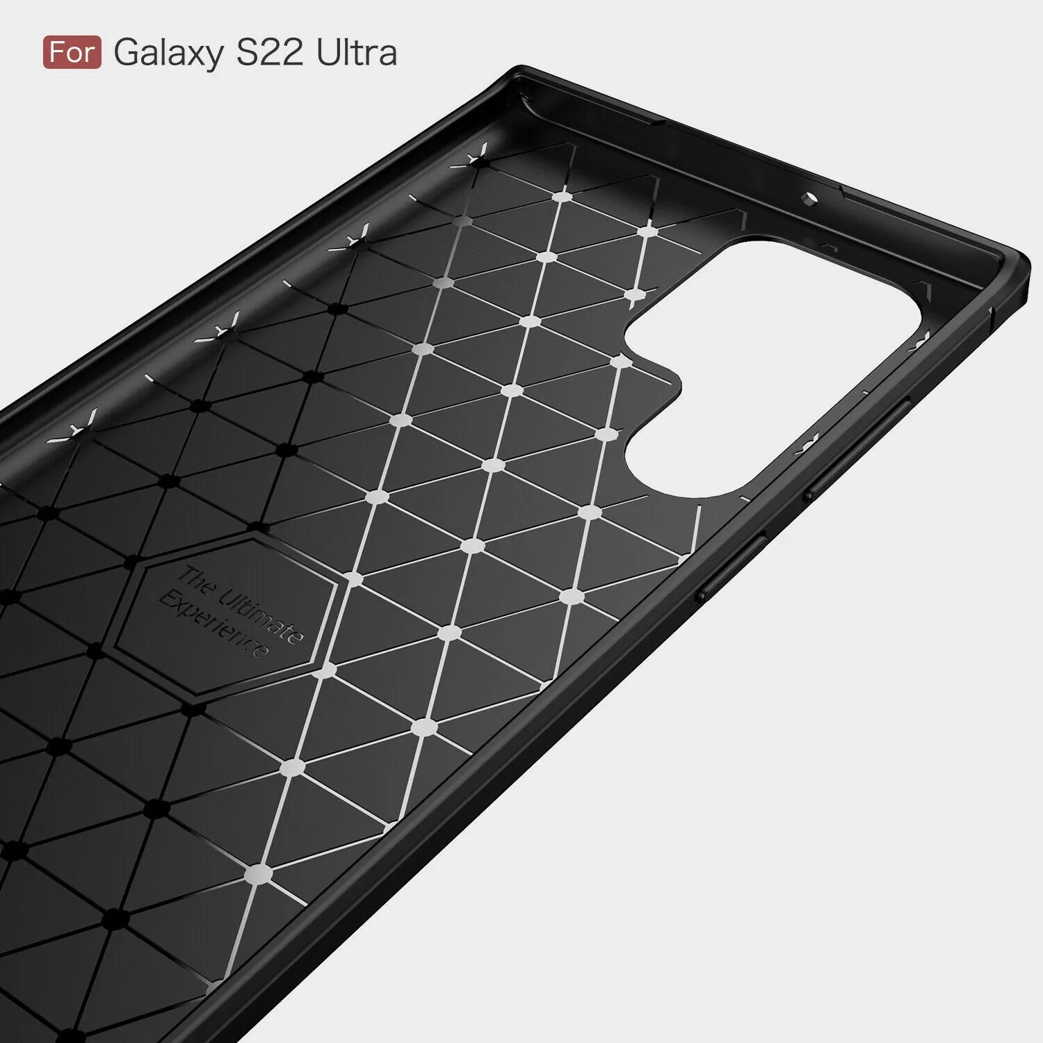Samsung Galaxy S22 Ultra Shockproof Heavy Duty Rugged Matte Carbon Fiber Case Cover