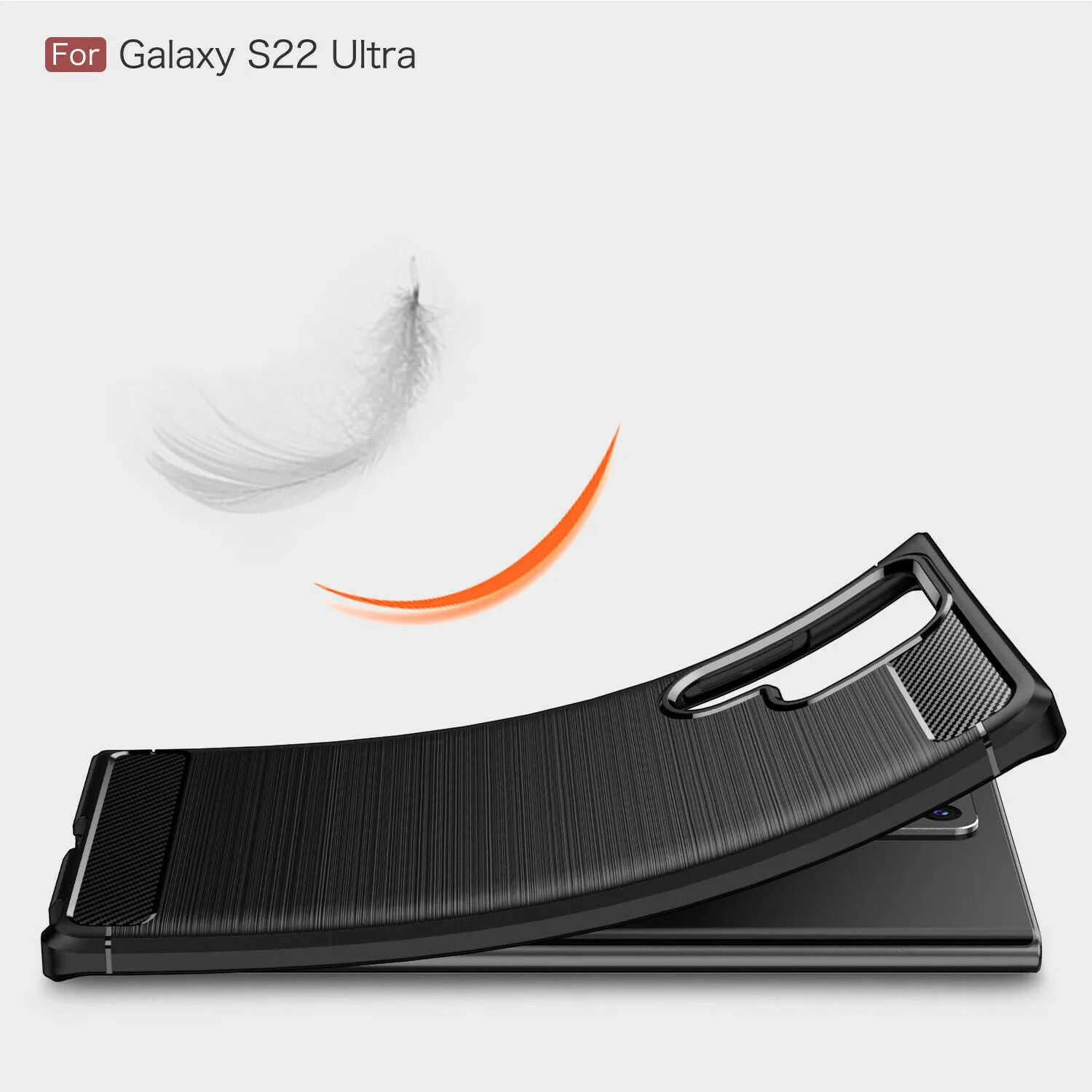 Samsung Galaxy S22 Ultra Shockproof Heavy Duty Rugged Matte Carbon Fiber Case Cover