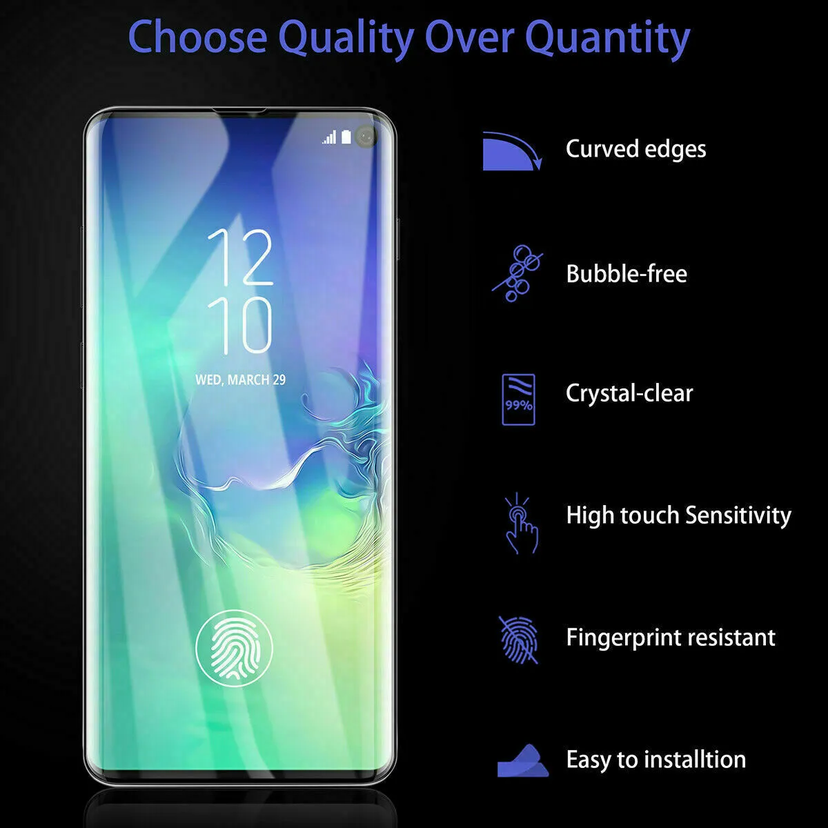 Samsung Galaxy S22 UV Liquid Gel Tempered Glass Screen Protector Film Guard