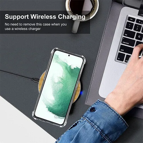 Samsung Galaxy S23 5G Clear Case Shockproof Tough Gel Transparent Air Cushion Heavy Duty Phone Back Cover (Crystal Clear)