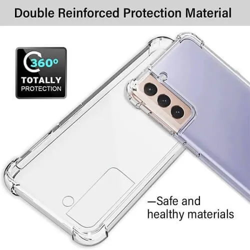 Samsung Galaxy S23 5G Clear Case Shockproof Tough Gel Transparent Air Cushion Heavy Duty Phone Back Cover (Crystal Clear)
