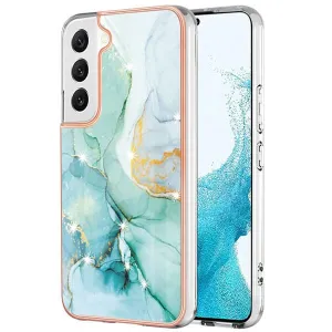 Samsung Galaxy S23 Plus 5G Case Hard back Marble Pattern Slim Design Enhanced Camera and Screen Protection Girls and Women Cover (Blue)