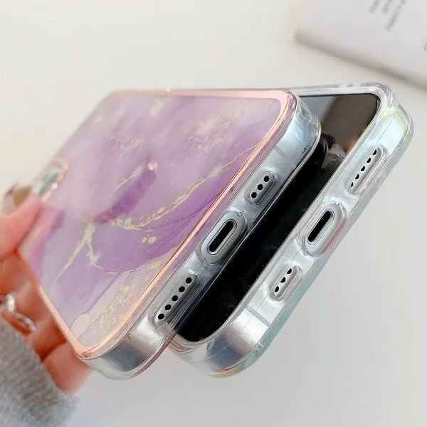 Samsung Galaxy S23 Ultra 5G Case Hard back Marble Pattern Slim Design Enhanced Camera and Screen Protection Girls and Women Cover (Rose Gold)