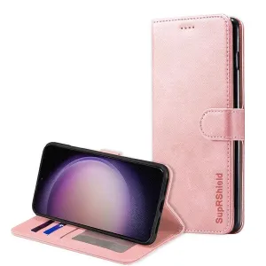 Samsung Galaxy S23 Wallet Case Flip Leather Card Slots Magnetic Stand Cover (Rose Gold)