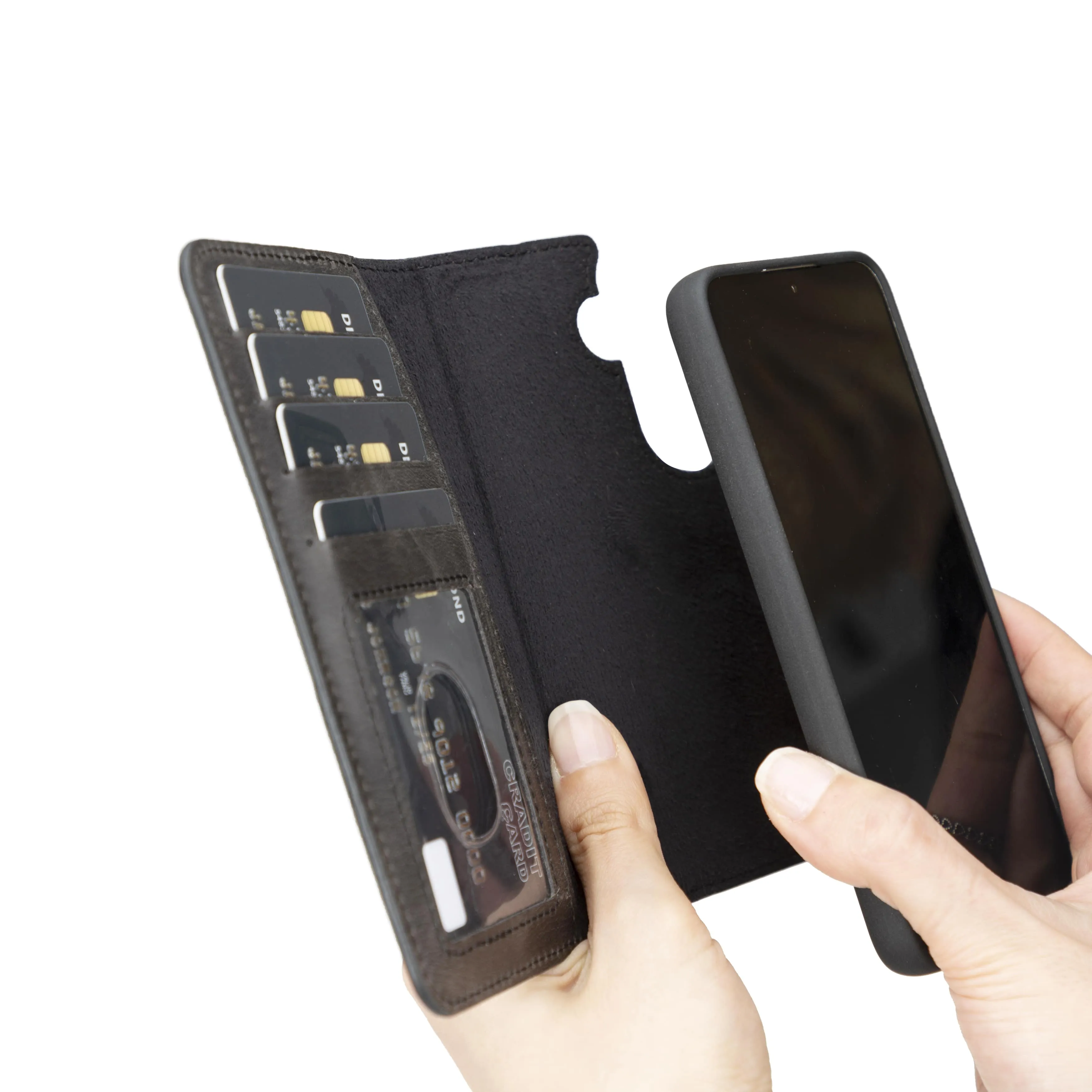 Samsung Galaxy S25 Magnetic Detachable Leather Wallet Case