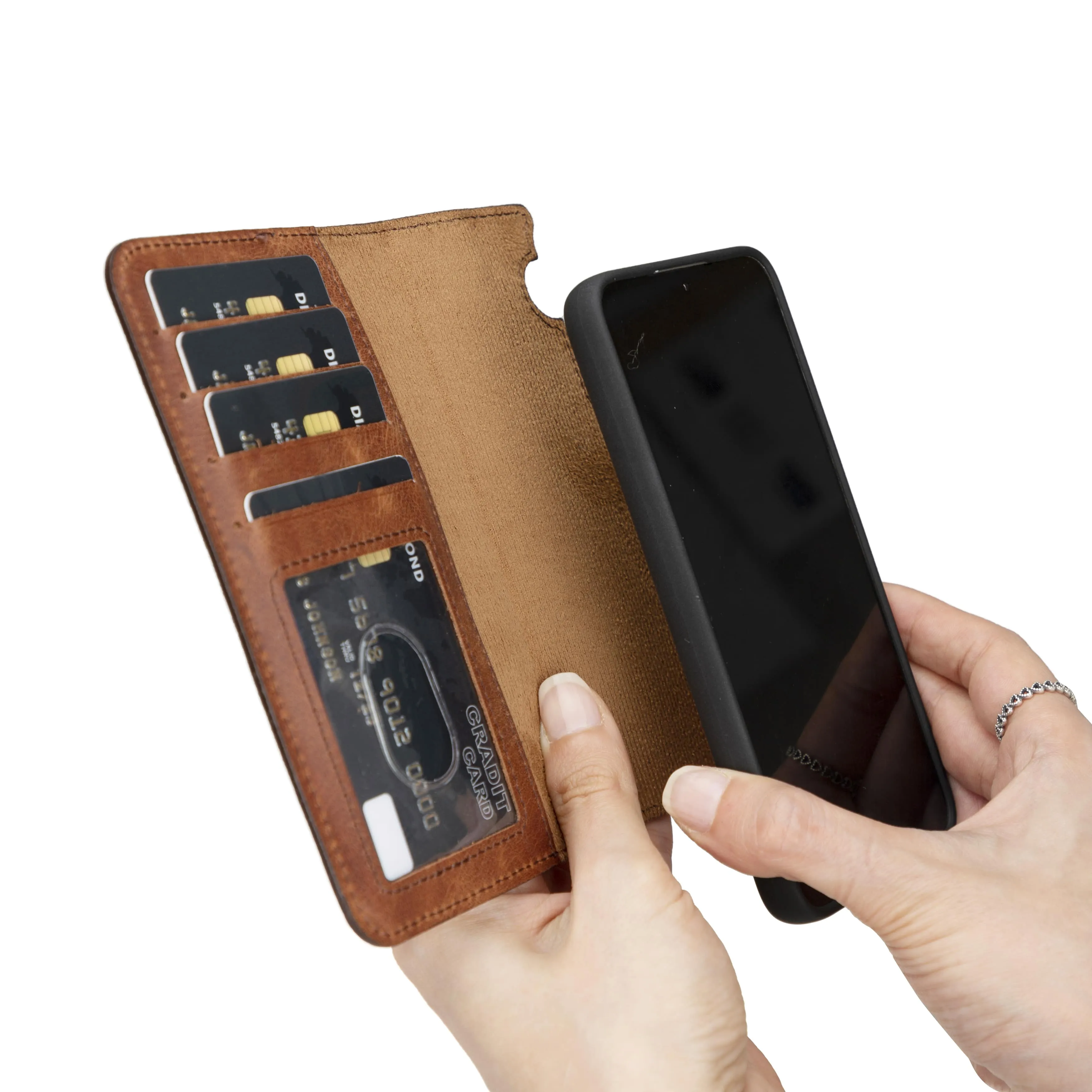 Samsung Galaxy S25 Magnetic Detachable Leather Wallet Case