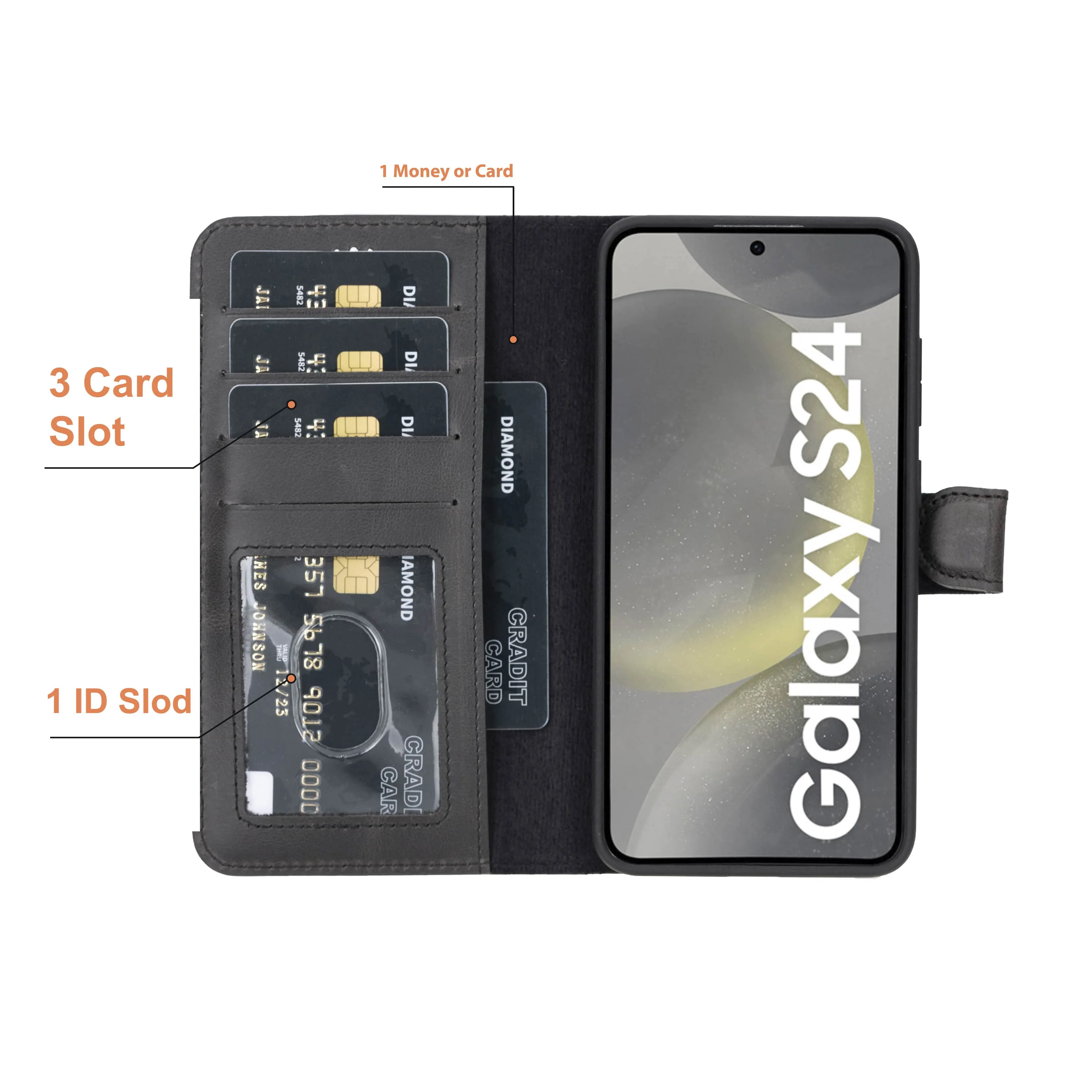 Samsung Galaxy S25 Plus Leather Wallet Case