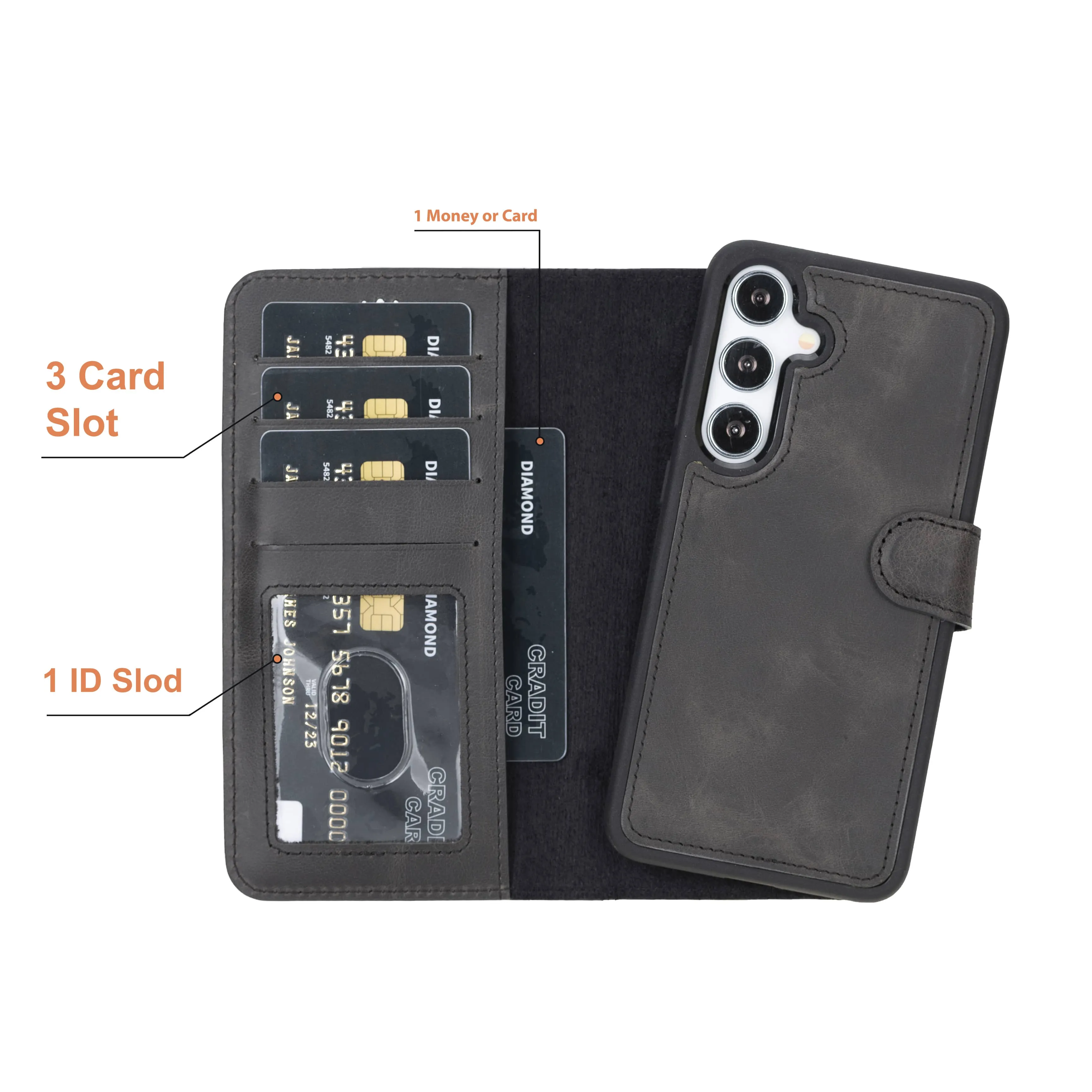 Samsung Galaxy S25 Plus Leather Wallet Case