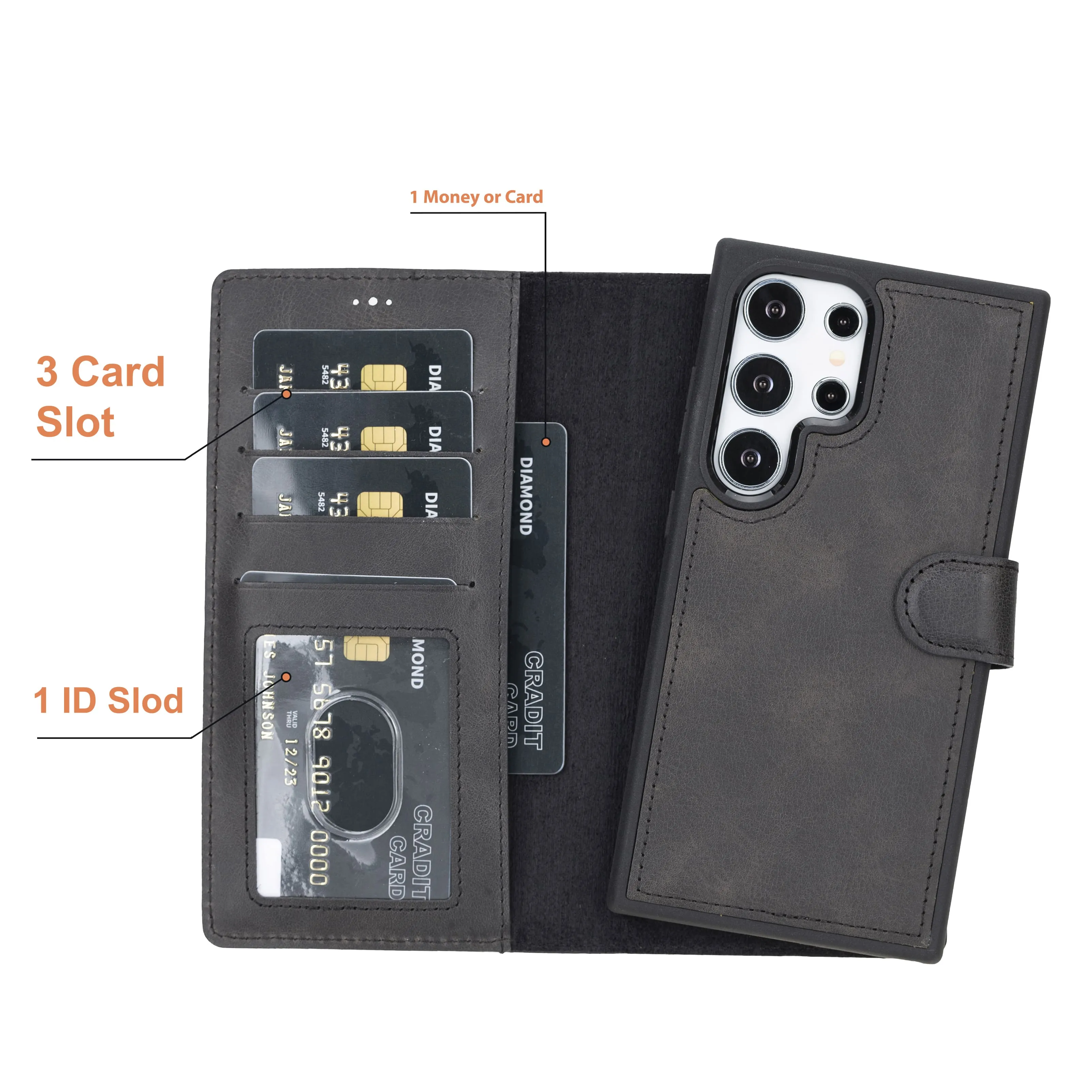 Samsung Galaxy S25 Ultra Leather Wallet Case