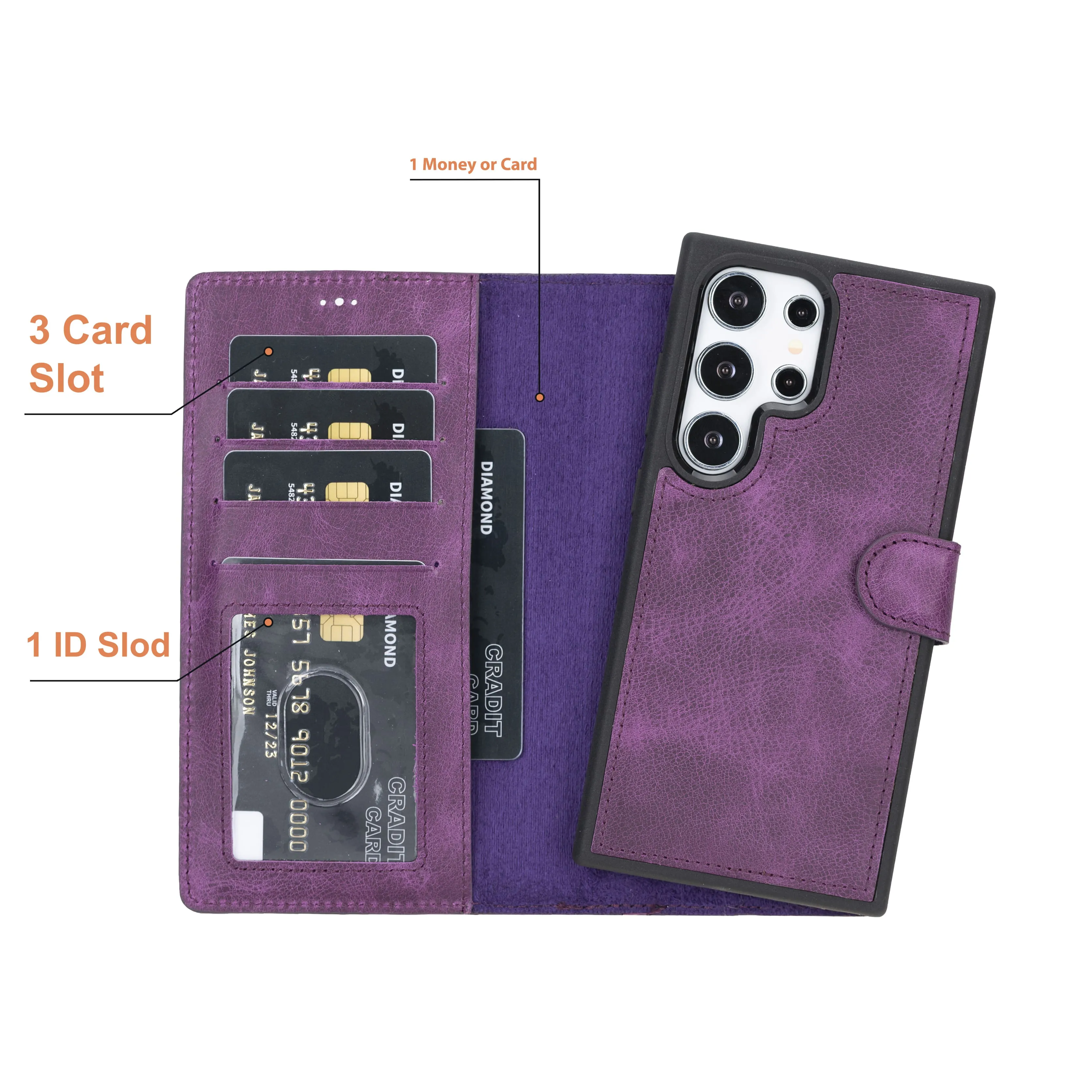 Samsung Galaxy S25 Ultra Leather Wallet Case