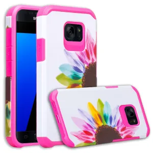 Samsung Galaxy S7 Active Case, Slim Hybrid [Shock/Impact Resistant] Dual Layer Protective Case Cover for Galaxy S7 Active - Vivid Sunflower