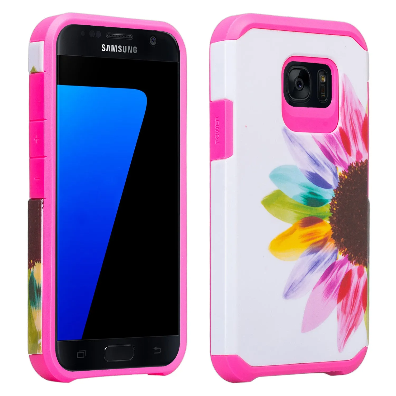 Samsung Galaxy S7 Active Case, Slim Hybrid [Shock/Impact Resistant] Dual Layer Protective Case Cover for Galaxy S7 Active - Vivid Sunflower