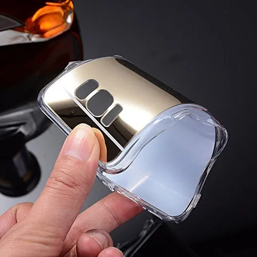 Samsung Galaxy S8 Case, Reflective Mirror EZ-Grip[Shock Resistant] TPU Case Cover for Galaxy S8 - Gold