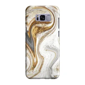 Samsung Galaxy S8 hard case protective cover Marble Marble - White / Gold