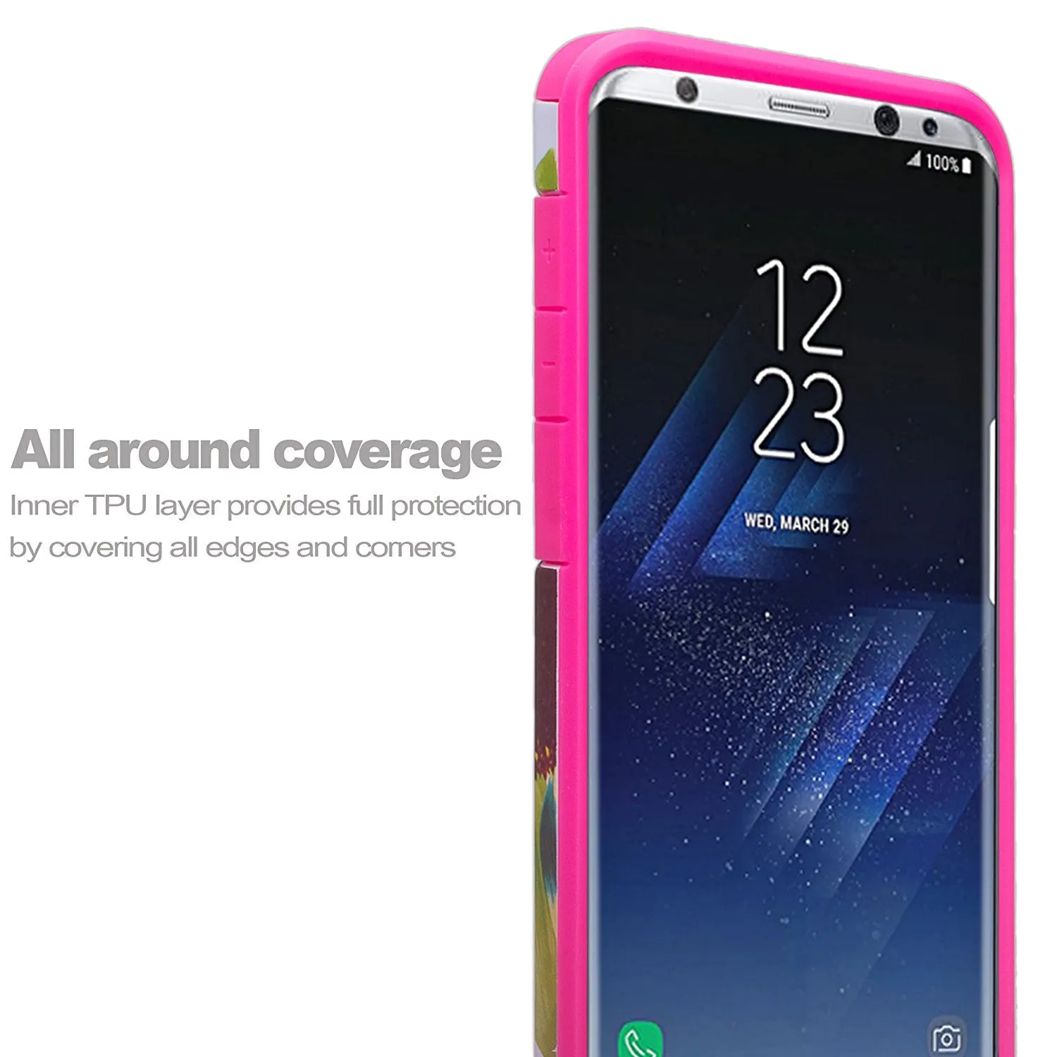 Samsung Galaxy S8 Plus Case, SM-G955 Case, Slim Hybrid Dual Layer[Shock Resistant] Protective Case Cover - Vivid Sunflower