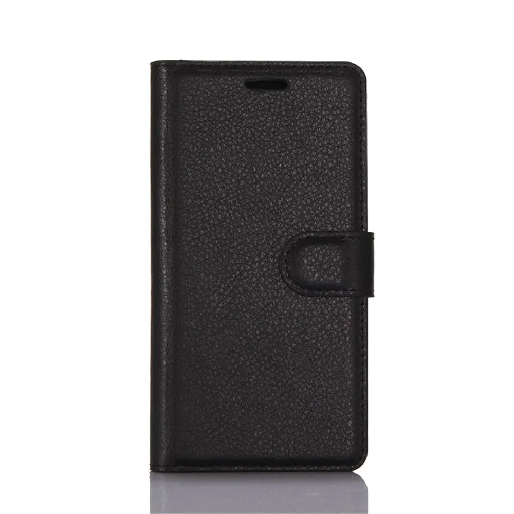Samsung Galaxy S8  Plus Leather Case Flip Cover Litchi Look - Black