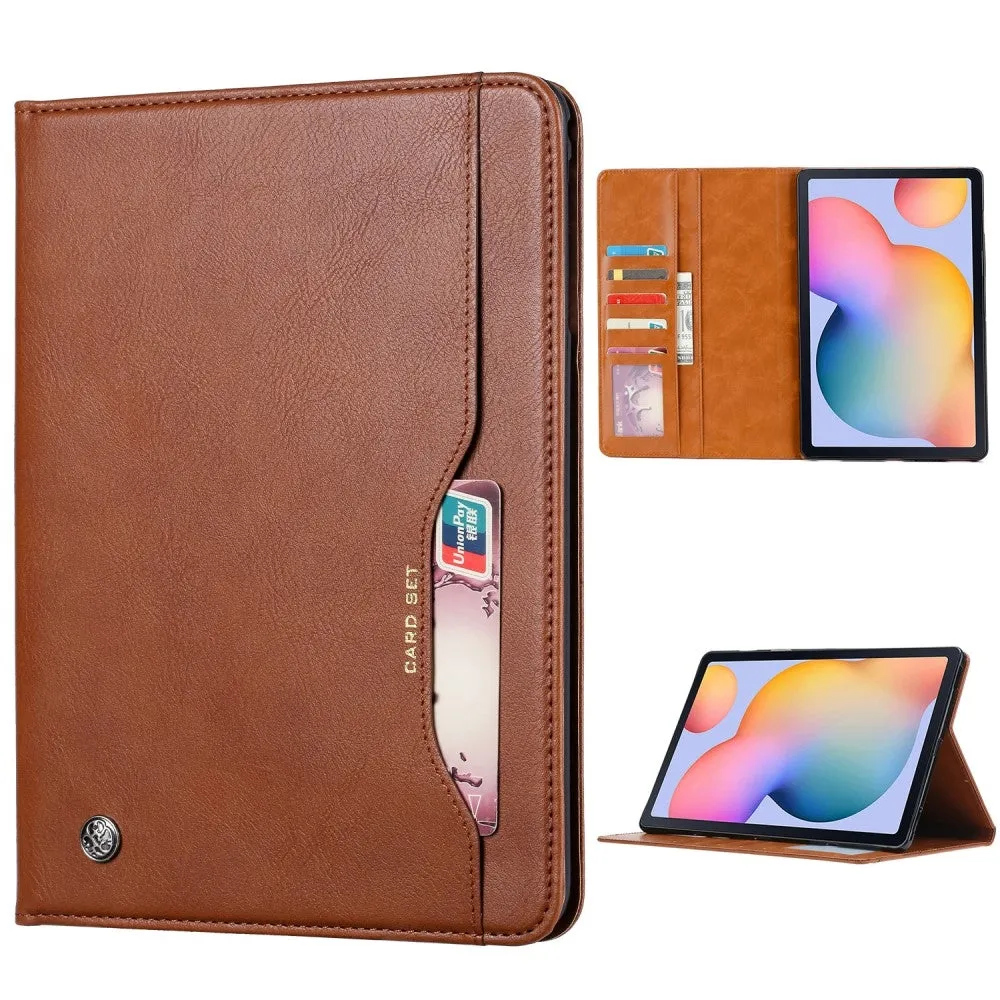 Samsung Galaxy Tab A7 10.4" (2022/2020) Leather case Flipcase with card slots - Brown