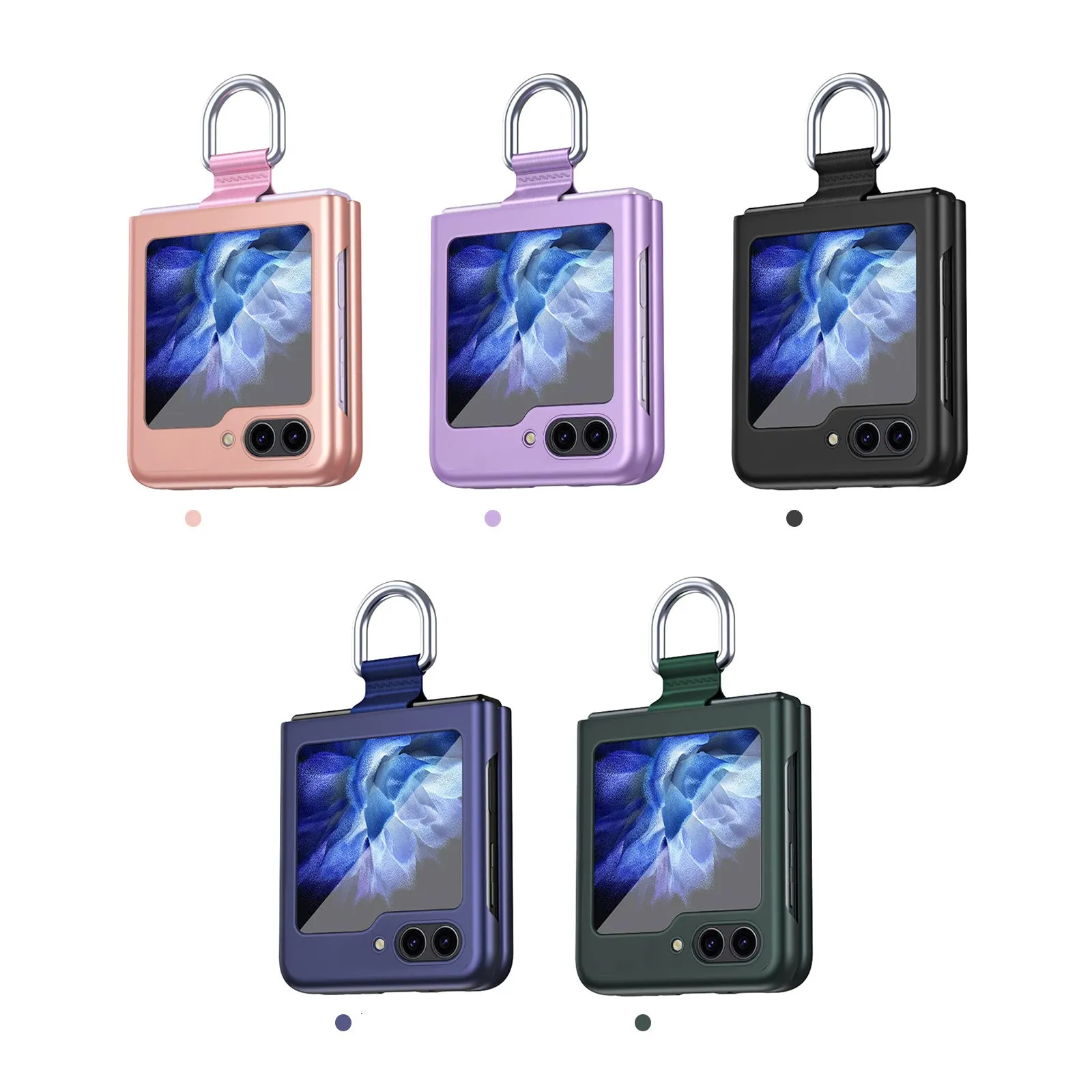 Samsung Galaxy Z Flip 5 Case Cover | Hard PC Phone Case with Ring Holder  | Lavendar
