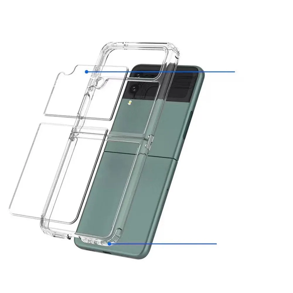 Samsung Galaxy Z Flip4 5G Hybrid Hardcase Cover TPU Bumper   Plastic Back - Transparent