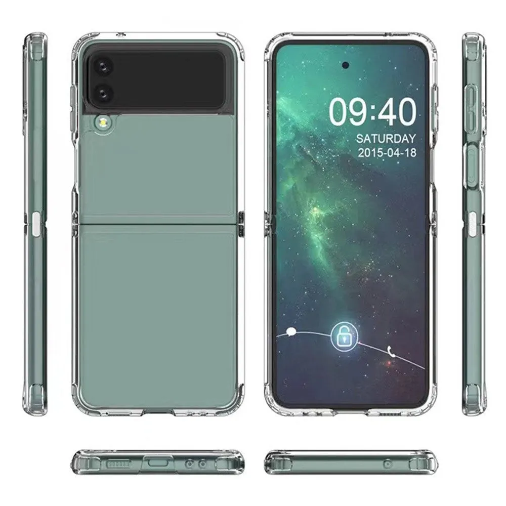 Samsung Galaxy Z Flip4 5G Hybrid Hardcase Cover TPU Bumper   Plastic Back - Transparent
