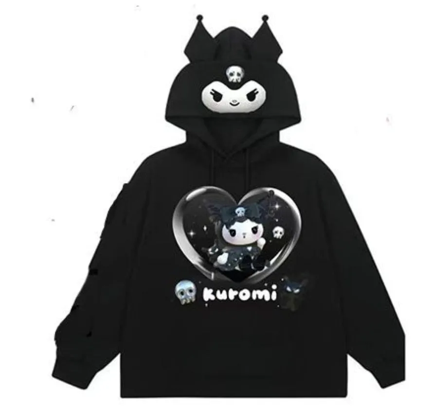 Sanriocore Kuromi Little Devil Hoodie Sweatshirt