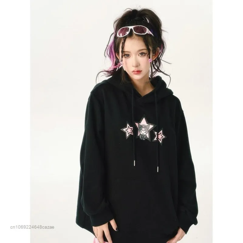 Sanriocore Kuromi Little Devil Hoodie Sweatshirt