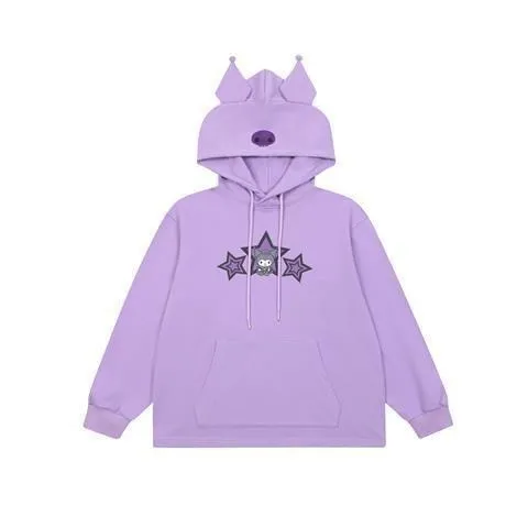 Sanriocore Kuromi Little Devil Hoodie Sweatshirt