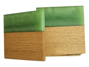 Sassafras with Jade Epoxy Coaster