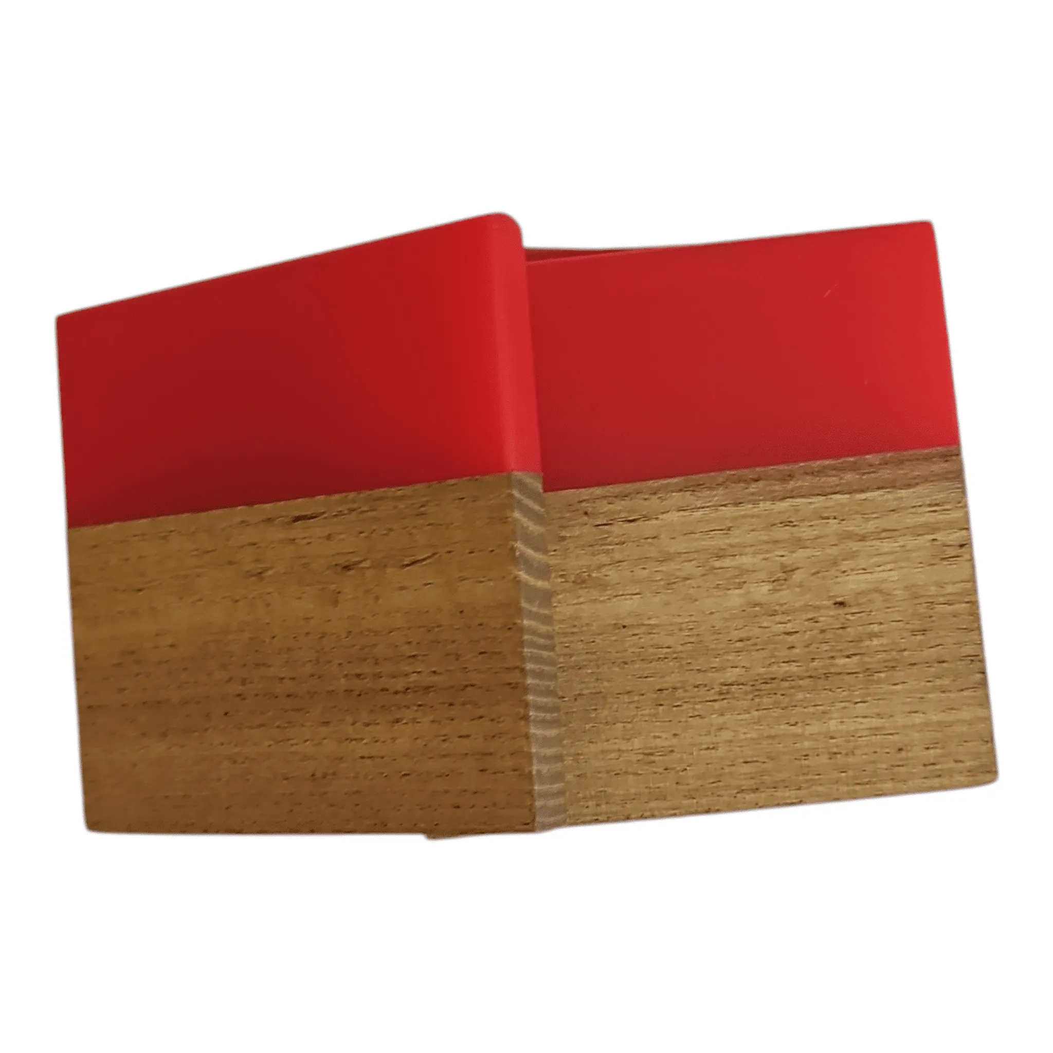 Sassafras with Red Epoxy Coaster