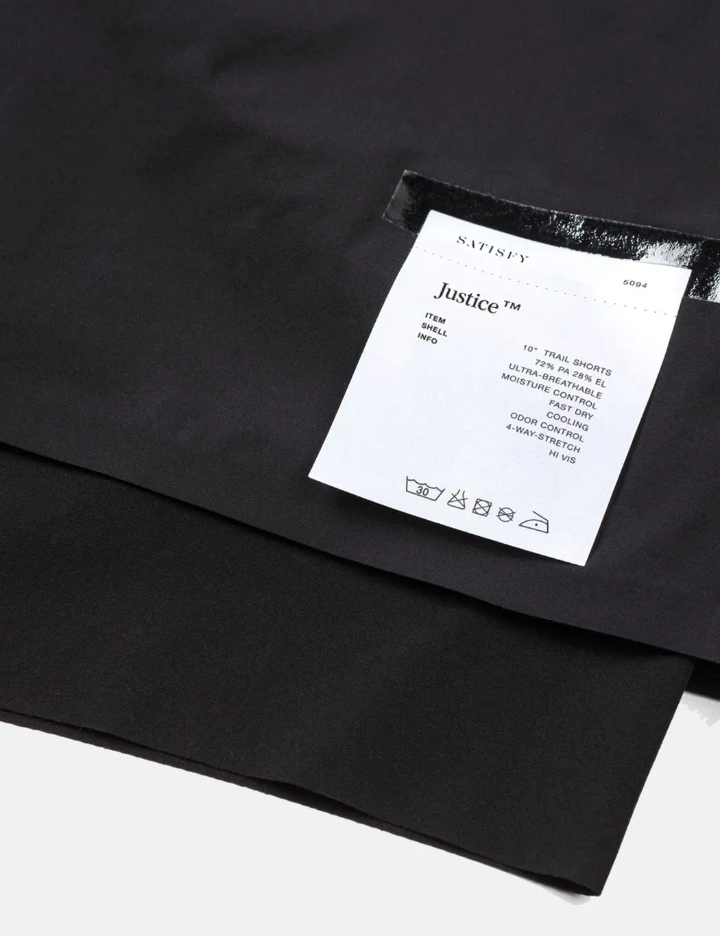 Satisfy Running Justice 10 Trail Shorts - Black