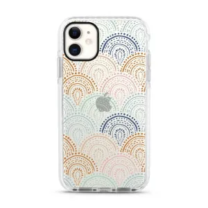 Scallop Dot Art - Protective White Bumper Mobile Phone Case