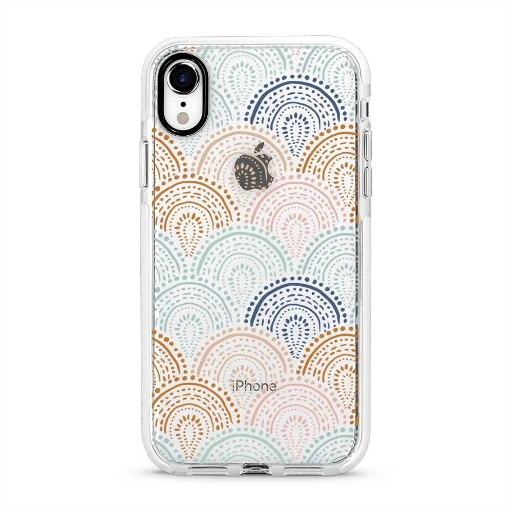Scallop Dot Art - Protective White Bumper Mobile Phone Case