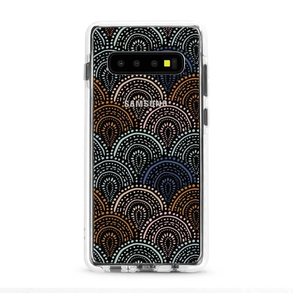 Scallop Dot Art - Protective White Bumper Mobile Phone Case