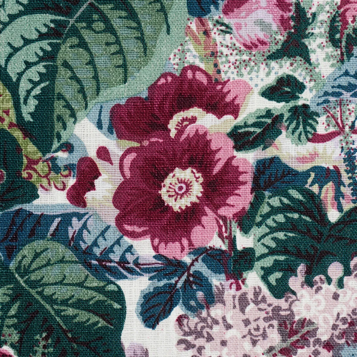 Schumacher Flora'S Fleurs Plum Fabric