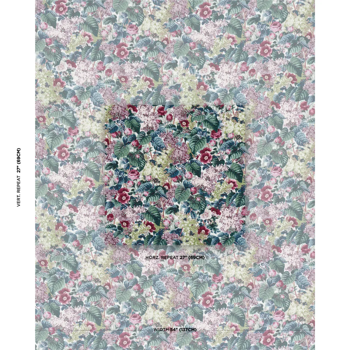 Schumacher Flora'S Fleurs Plum Fabric