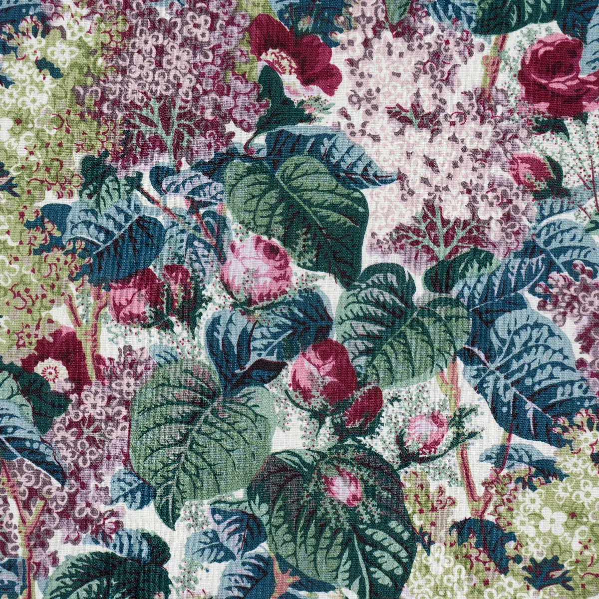 Schumacher Flora'S Fleurs Plum Fabric