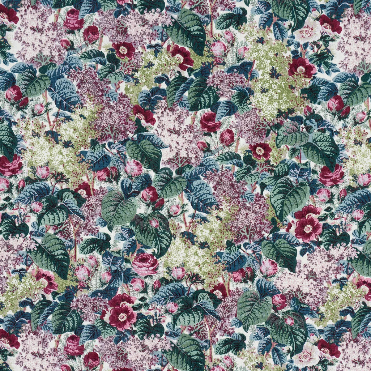 Schumacher Flora'S Fleurs Plum Fabric