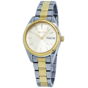 Seiko Neo Classic Quartz Gold Dial Two-tone Ladies Watch SUR354P1