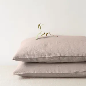 Set of Two Linen Bed Pillow Case in Portobello